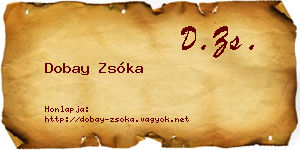 Dobay Zsóka névjegykártya